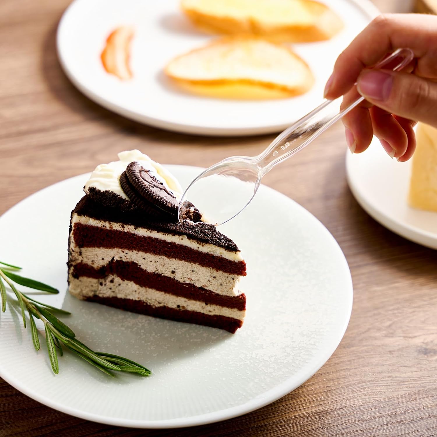 Clear Heavy Duty Disposable Plastic Flatware& Spoons - Party & Wedding Use - Image 3