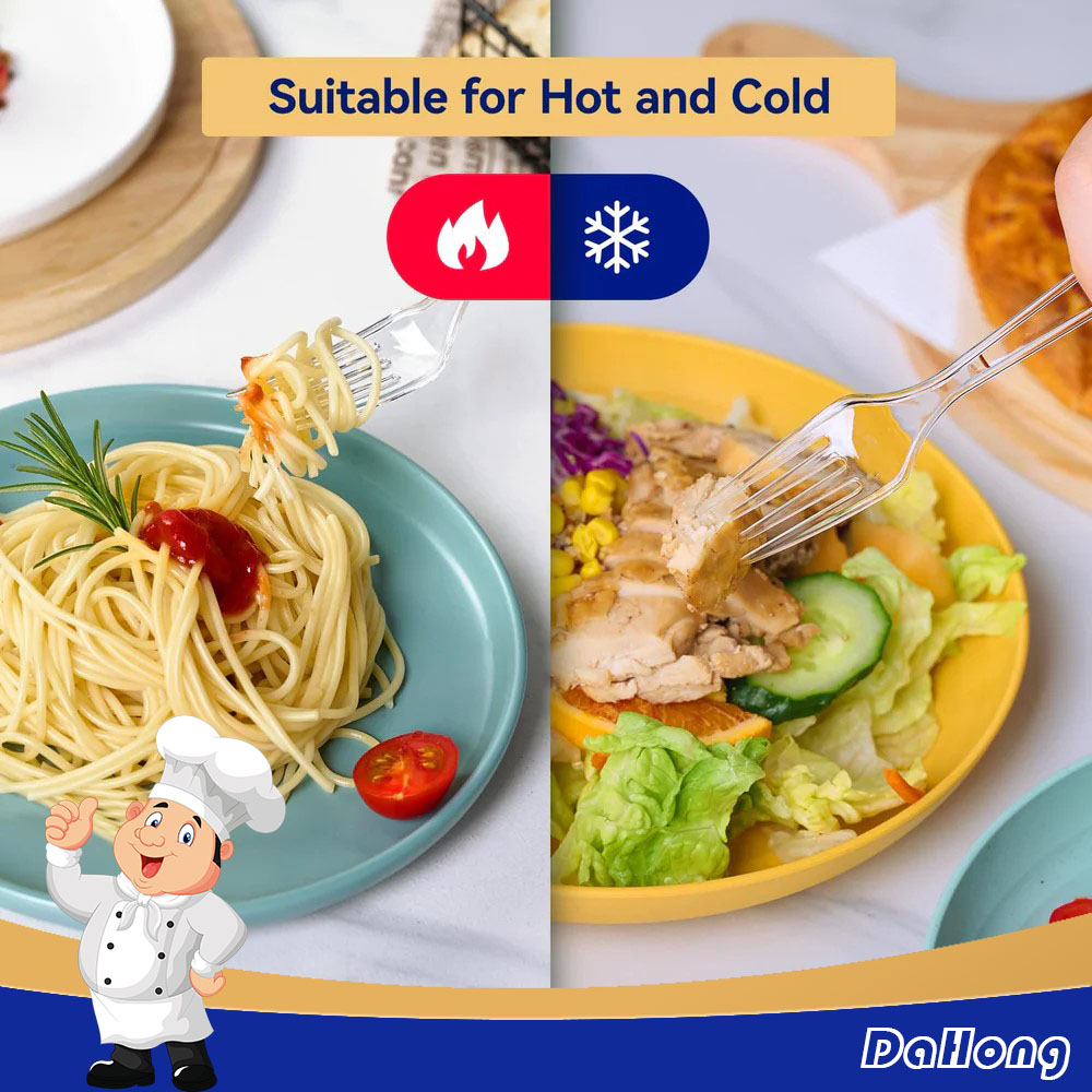 Clear Heavy Duty Disposable Plastic Flatware&Forks- Party & Wedding Use - Image 7