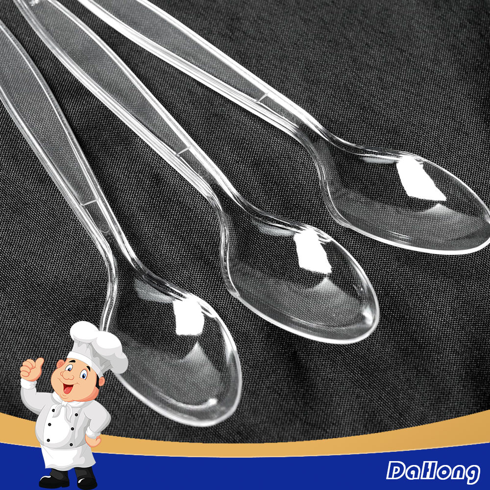Clear Heavy Duty Disposable Plastic Flatware& Spoons - Party & Wedding Use - Image 8