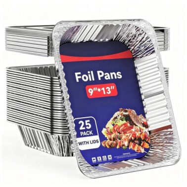 9×13in Aluminum Disposable Meal Prep Foil Pans with Lids - Home & Parties