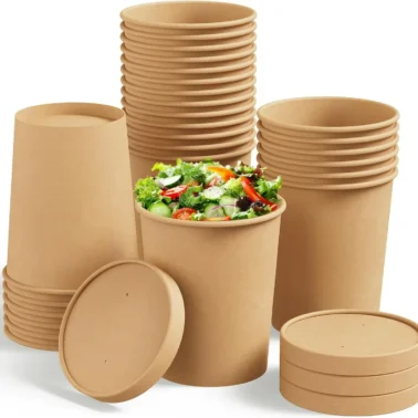 8oz 12oz 16oz 26oz 31oz Bulk Soup Containers with Lids | Paper Bowls for Soups, Stews | Food-Grade, Leak-Proof | Restaurant Supply