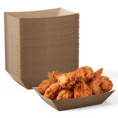 Multi-size Bulk Paper Dood Trays | Food Boats for Nachos, French Fries | BPA Free, Microwaveable | Restaurant Supply